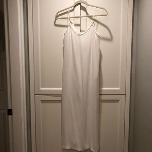 Oak + Fort white maxi slip dress